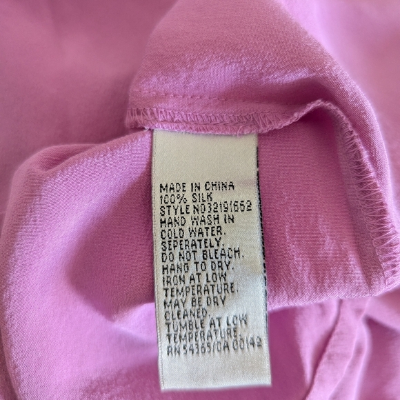 100% silk tank top, pink, size M, quiet luxury - Picture 7 of 11